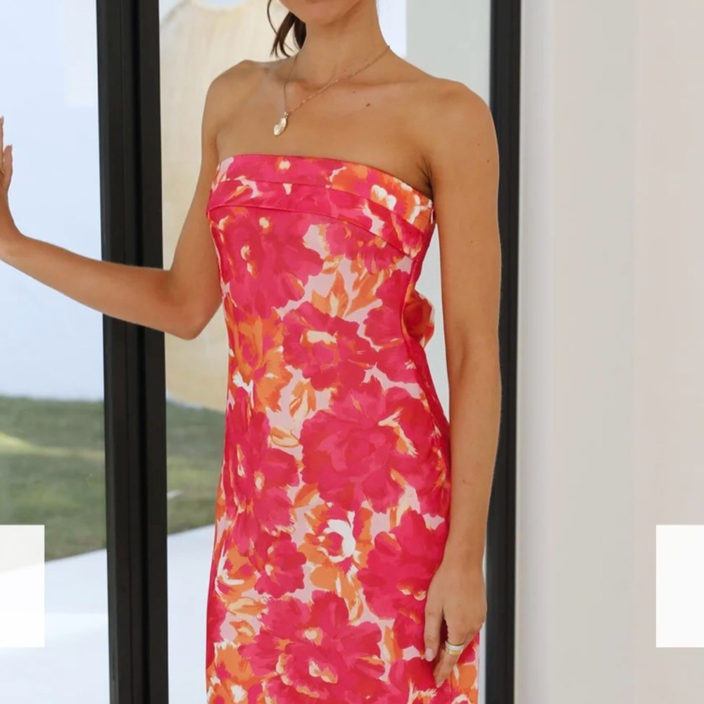 Miya Maxi Dress - Pink/Red Floral BILLY J